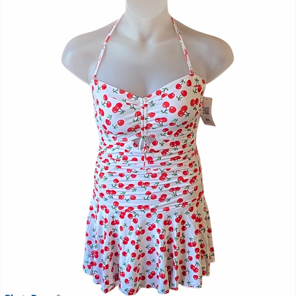Ekouaer Other - NWT Ekouaer cherry patterned one piece swim dress